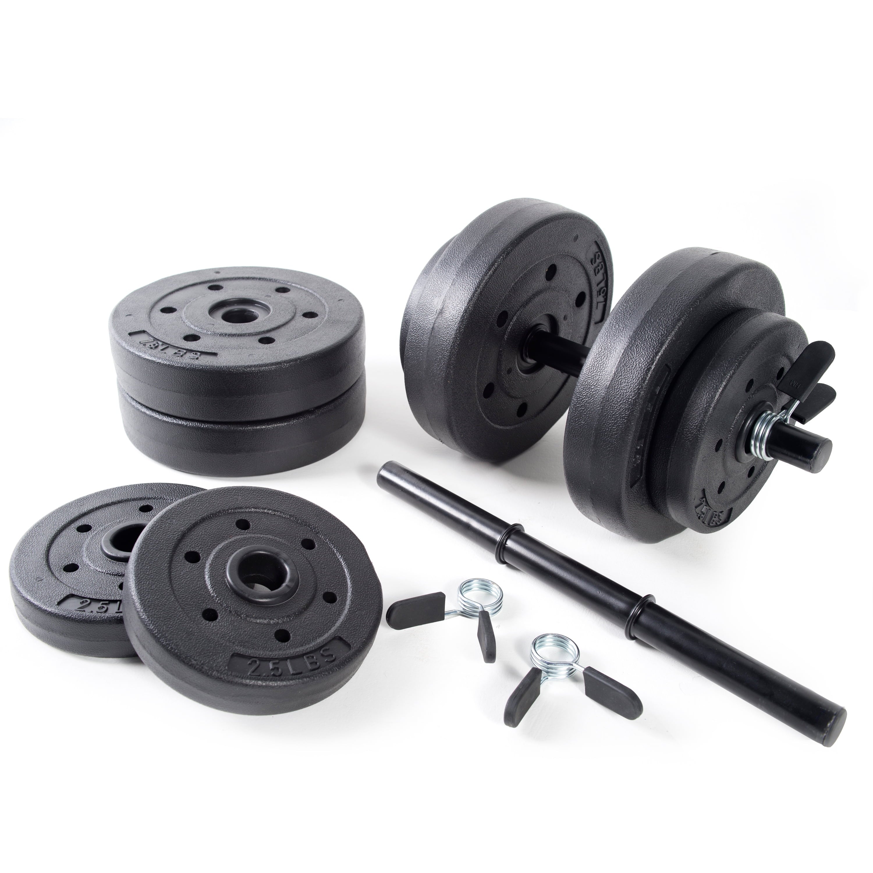 Adjustable Vinyl Dumbbell Set – 40lb