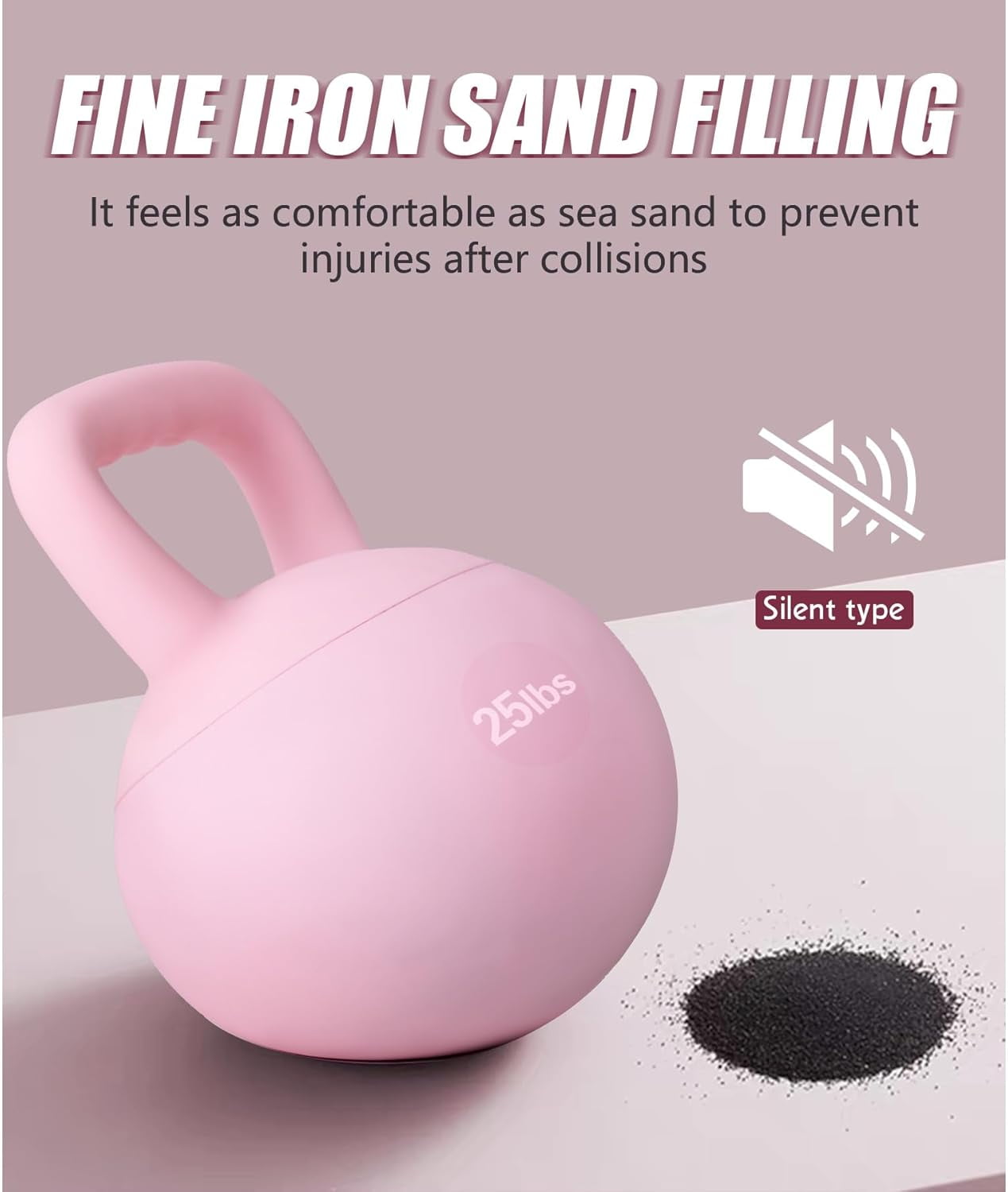 Soft Kettlebell – Pink, 25lbs
