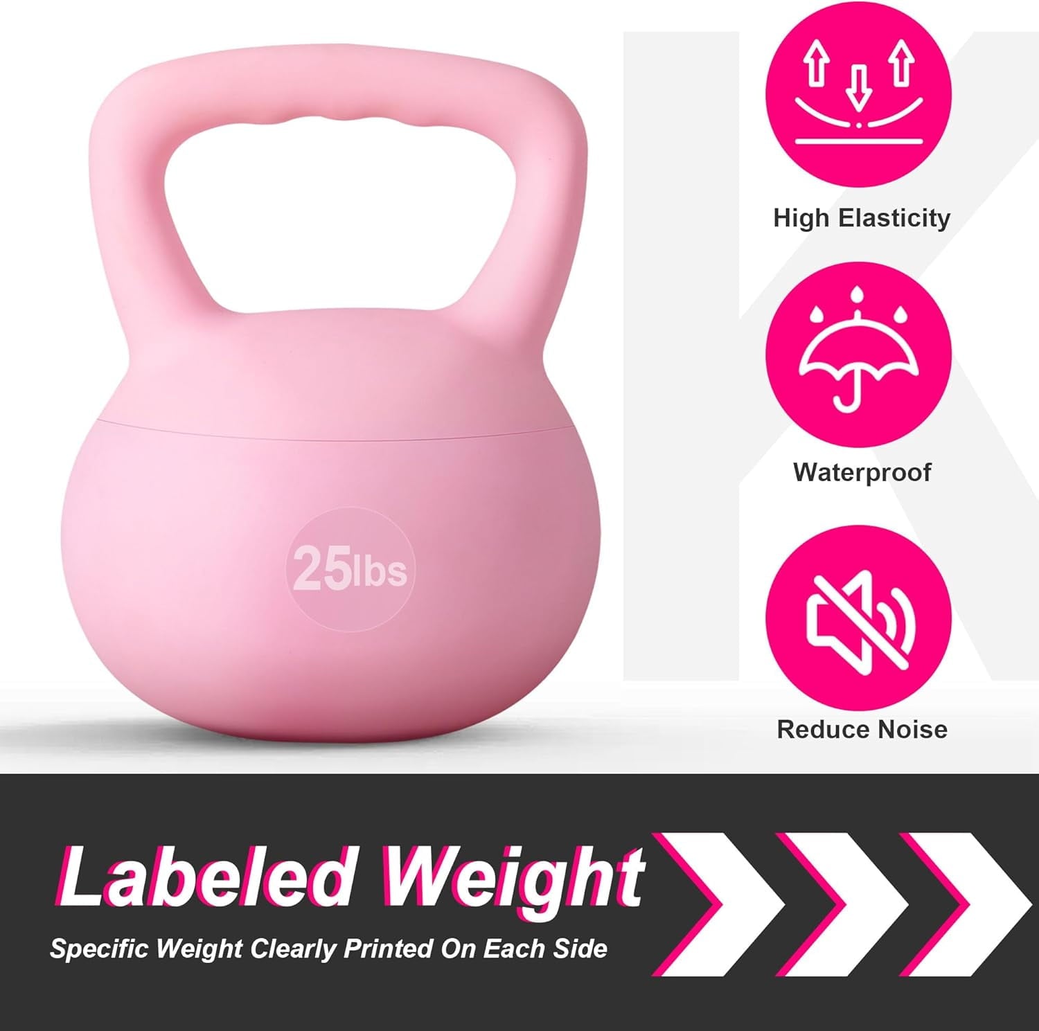 Soft Kettlebell – Pink, 25lbs