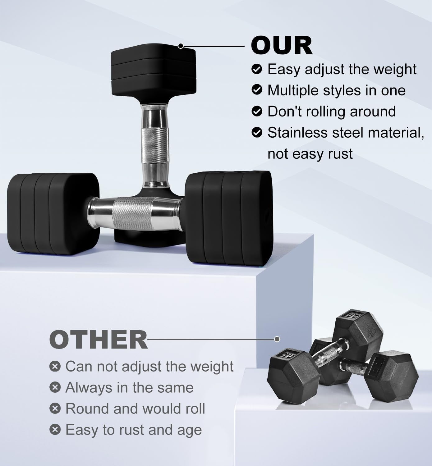 Adjustable Dumbbell Set 15-20 LBS