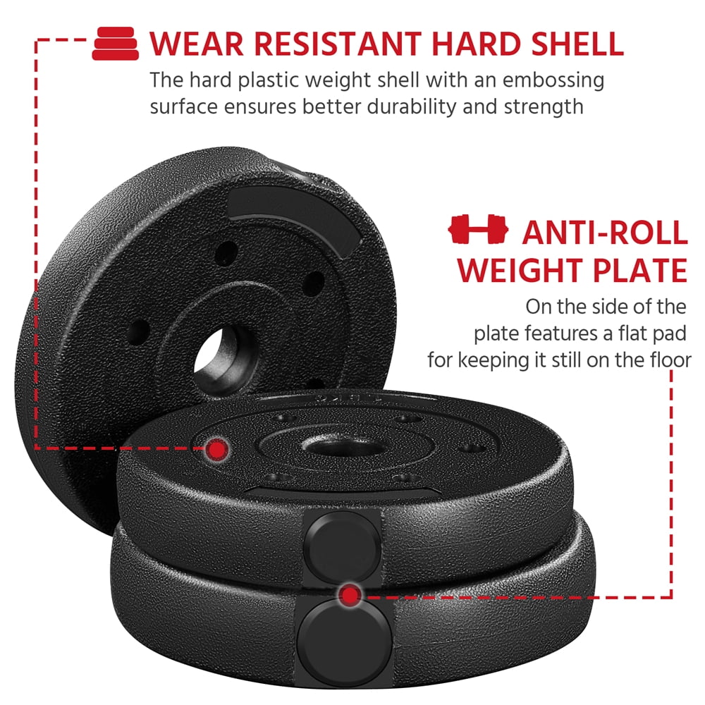 Adjustable Dumbbell Set – 44lb, Black