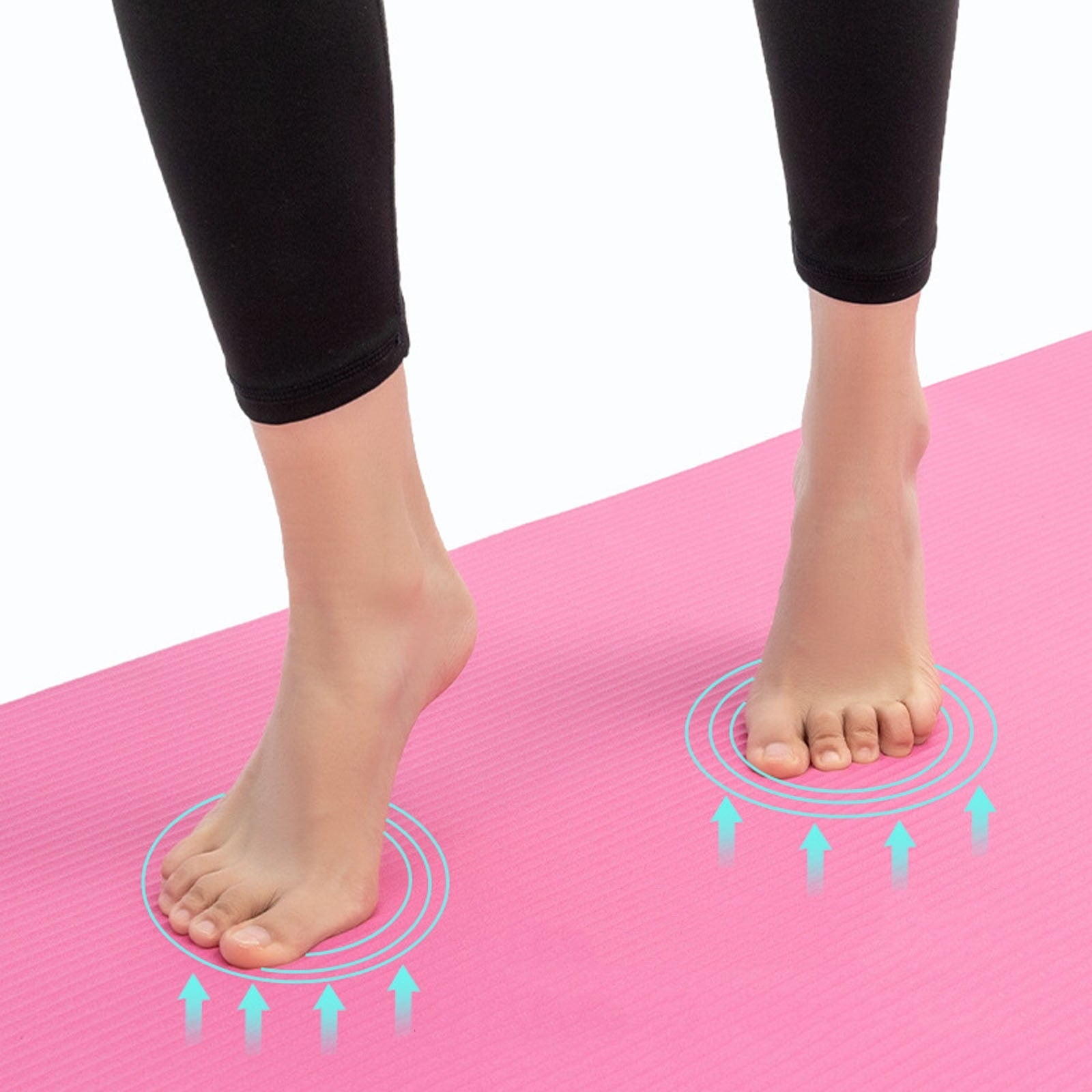 Rubber Yoga Mat - Pink