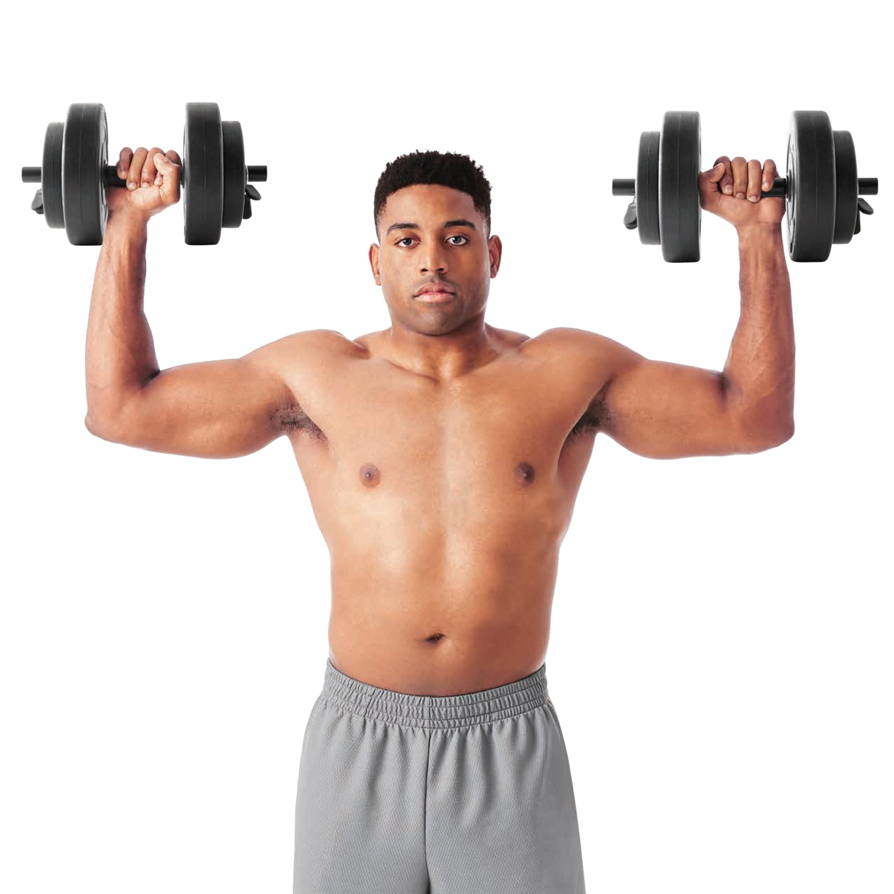Adjustable Vinyl Dumbbell Set – 40lb