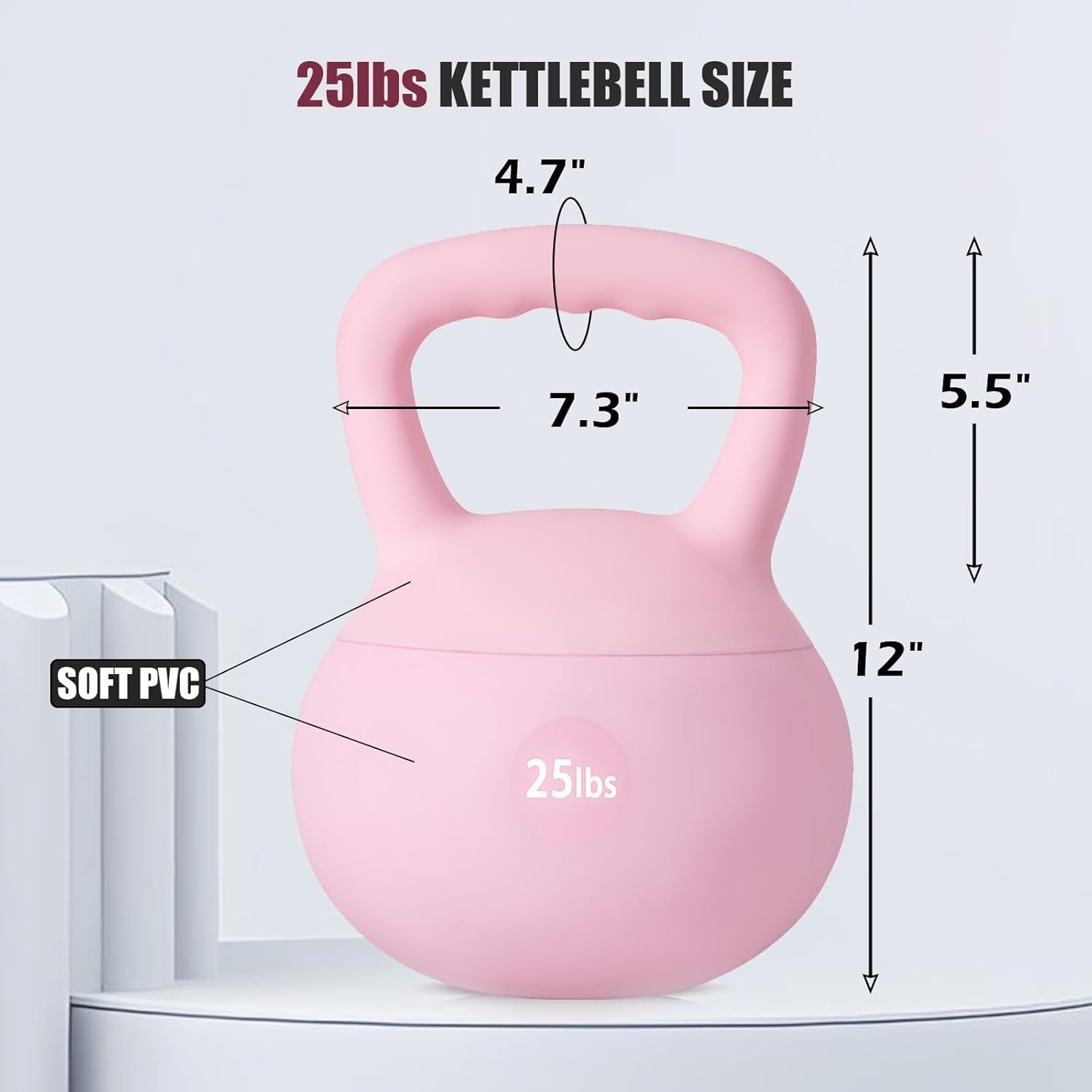 Soft Kettlebell – Pink, 25lbs