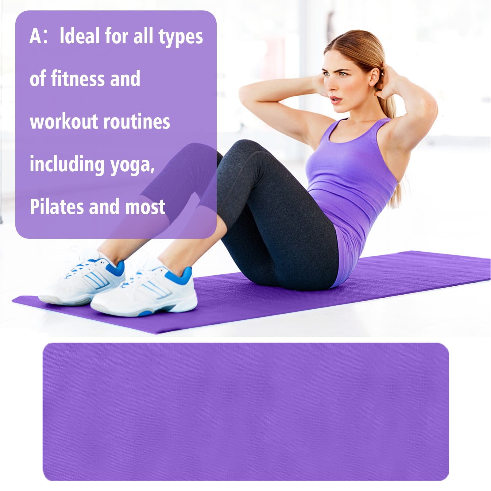 Cork Rubber Yoga Mat – Purple