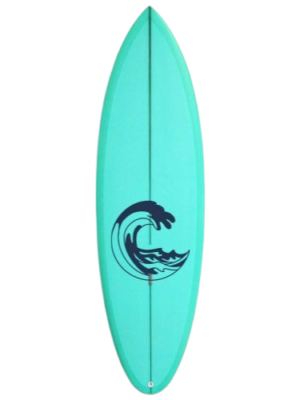 High-Performance Shortboard - Mint Green