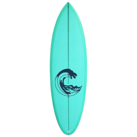 High-Performance Shortboard - Mint Green